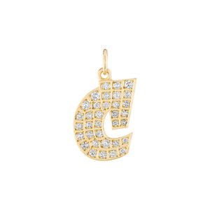 Graffito Initial Pendant with Diamonds