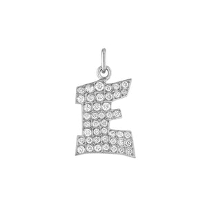 Graffito Initial Pendant with Diamonds