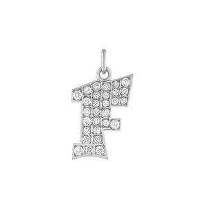 Graffito Initial Pendant with Diamonds