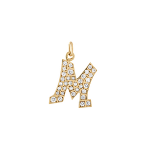 Graffito Initial Pendant with Diamonds