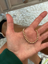 Gold Bead Bracelet, 5mm