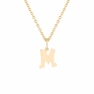 Solid Gold Initial Necklace