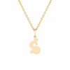 Solid Gold Initial Necklace