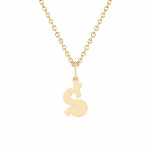 Solid Gold Initial Necklace