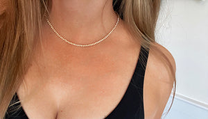 Diamond Cut Bead Necklace