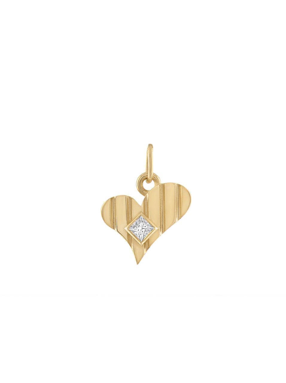 Heart Charm with Diamonds